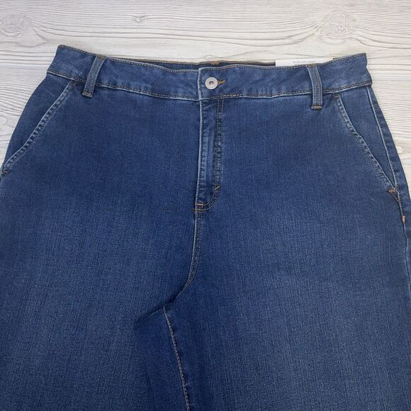 STYLE & CO Wide Leg Crop Blue Jeans Women's Size 16 High Rise NEW NWT - Picture 6 of 13